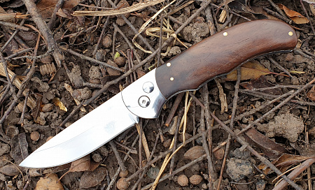 Выкидной нож "Рысь": сталь -  95Х18 (кованая); рукоять - венге