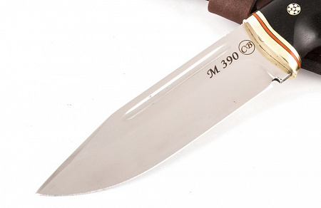 Нож "Сибиряк": сталь - Bohler М390; рукоять - карельская береза, черный граб
