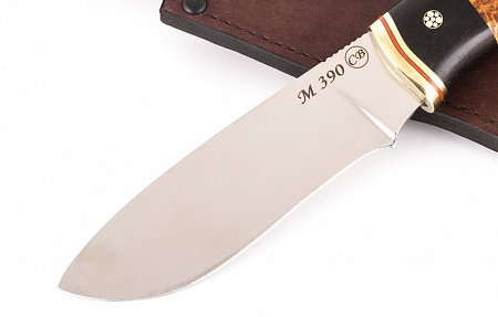 Нож "Беркут": сталь - Bohler М390; рукоять - карельская береза, черный граб