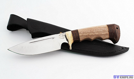 Нож Таёжный: кованая 95х18, дол - рукоять орех-венге
