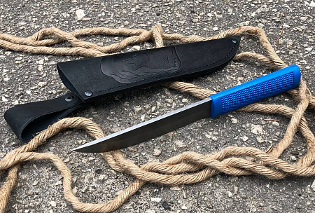 нож Глухарь большой : сталь кованая 95Х18 галтовочная полировка, рукоять эластрон