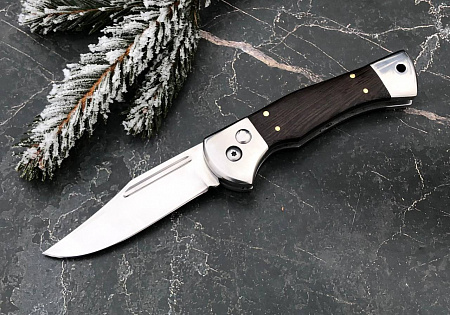Выкидной нож "Як": сталь - 95х18 (кованая); рукоять - венге