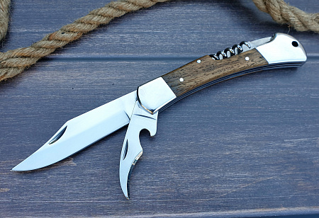 Складной нож "Турист": сталь - 95Х18 (кованая); рукоять - венге