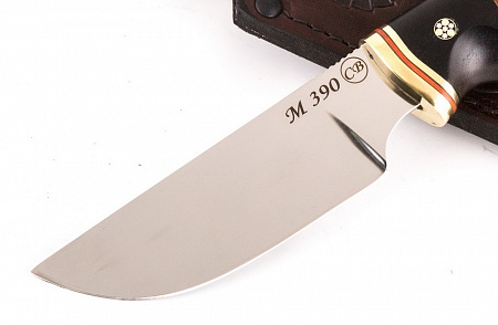 Нож "Енот" малый: сталь - Bohler М390; рукоять - карельская береза, черный граб