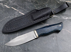 Нож "Сибиряк": сталь - Bohler s390; рукоять - карельская береза - нейзильбер - формовочные ножны