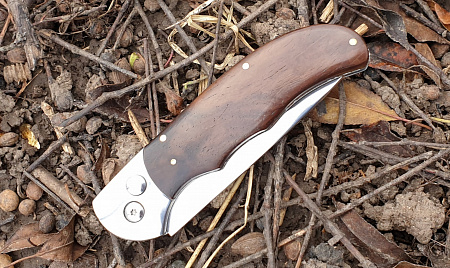 Выкидной нож "Рысь": сталь -  95Х18 (кованая); рукоять - венге